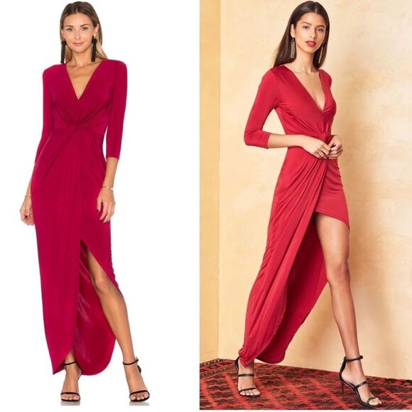 NEW Lovers + Friends Sundance Maxi Dress Raspberry Size Small - Picture 1 of 9